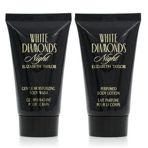 Elizabeth Taylor White Diamonds Night Body Wash & Body Lotion 1.7oz BUNDLE - NEW